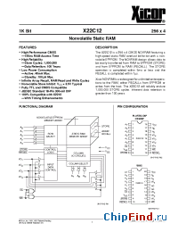 Datasheet X22C12 manufacturer Xicor