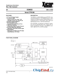 Datasheet X24022S-3 manufacturer Xicor