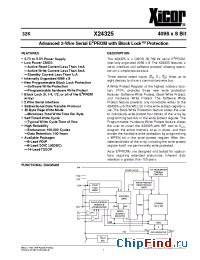 Datasheet X24325V manufacturer Xicor