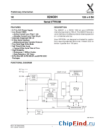 Datasheet X24C01-2.7 manufacturer Xicor