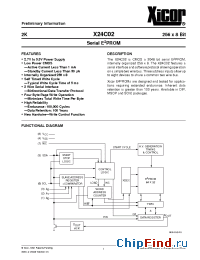 Datasheet X24C02M-2.7 manufacturer Xicor