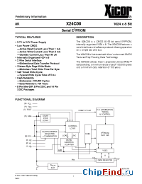 Datasheet X24C08PI-3 manufacturer Xicor