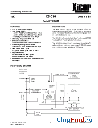 Datasheet X24C16PM-2.7 manufacturer Xicor