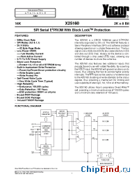 Datasheet X25160P-2.7 manufacturer Xicor