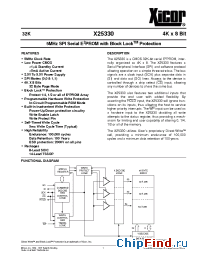 Datasheet X25330 manufacturer Xicor