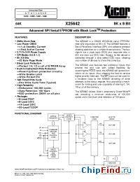 Datasheet X25642S8 manufacturer Xicor