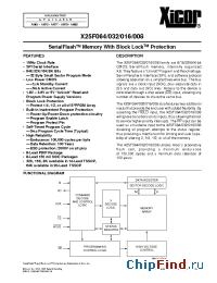 Datasheet X25F016P-5 manufacturer Xicor