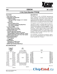 Datasheet X28C64K manufacturer Xicor