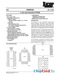 Datasheet X28HC64 производства Xicor