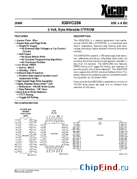 Datasheet X28VC256SI-55 производства Xicor