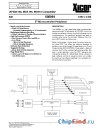 Datasheet X88064SI-60 производства Xicor