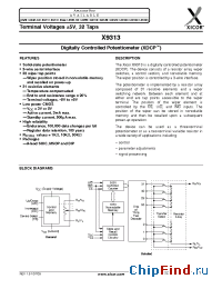 Datasheet X9313-3 производства Xicor
