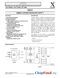 Datasheet X9315W-2.7 производства Xicor