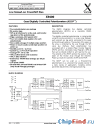 Datasheet X9400WB24I производства Xicor