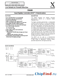 Datasheet X9408W-2.7 производства Xicor