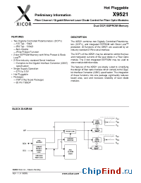 Datasheet X9521 производства Xicor