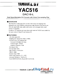Datasheet YAC516 manufacturer YAMAHA