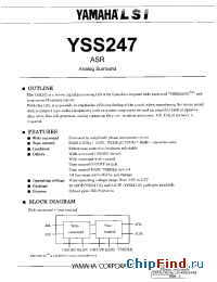 Datasheet YSS247B manufacturer YAMAHA