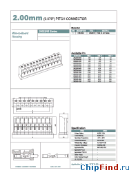 Datasheet 20022HS-10S00 manufacturer YEONHO