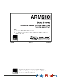 Datasheet ARM610 производства Zarlink