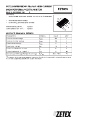 Datasheet FZT855 производства Zetex