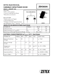 Datasheet ZDC833A-C2A производства Zetex