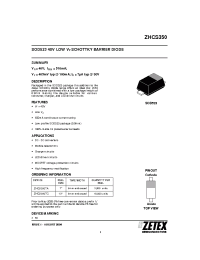Datasheet ZHCS350 производства Zetex