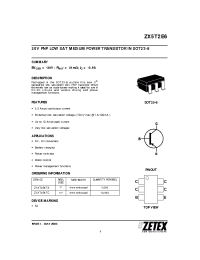 Datasheet ZX5T2E6 производства Zetex