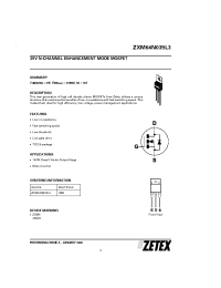 Datasheet ZXM64N035L3 производства Zetex