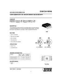 Datasheet ZXMC3A18DN8 производства Zetex