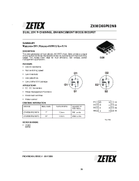 Datasheet ZXMD65P02N8TC производства Zetex