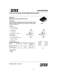Datasheet ZXMD65P03N8TA производства Zetex