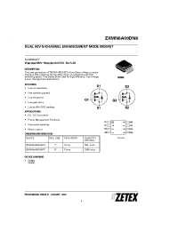 Datasheet ZXMN6A09DN8 производства Zetex
