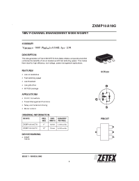 Datasheet ZXMP10A18GTA производства Zetex
