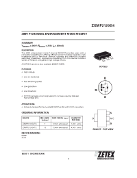 Datasheet ZXMP2120G4TC производства Zetex