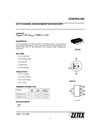 Datasheet ZXMP4A16GTC производства Zetex