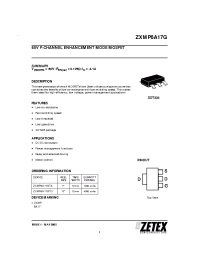 Datasheet ZXMP6A17GTC производства Zetex