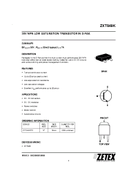 Datasheet ZXT849KTC производства Zetex