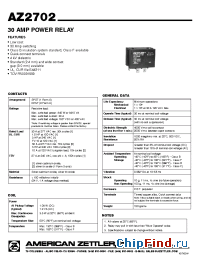 Datasheet AZ27021A200D производства Zettler
