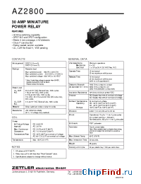 Datasheet AZ2800-2C-24D manufacturer Zettler