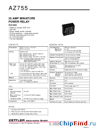 Datasheet AZ755-1A-6D производства Zettler