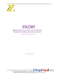 Datasheet Z0220516PSCR4292 manufacturer Zilog