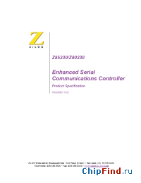 Datasheet Z85230 manufacturer Zilog