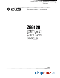 Datasheet Z86128 manufacturer Zilog