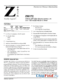 Datasheet Z8617216FSC manufacturer Zilog