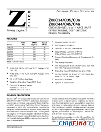 Datasheet Z86C34 manufacturer Zilog