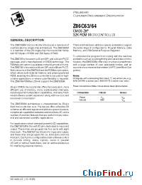 Datasheet Z86C64 manufacturer Zilog