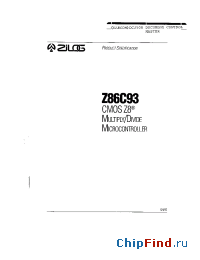 Datasheet Z86C9320FSC manufacturer Zilog