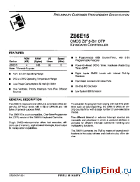 Datasheet Z86E1505FSC manufacturer Zilog