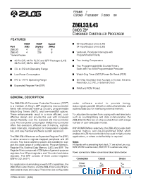 Datasheet Z86L33 manufacturer Zilog